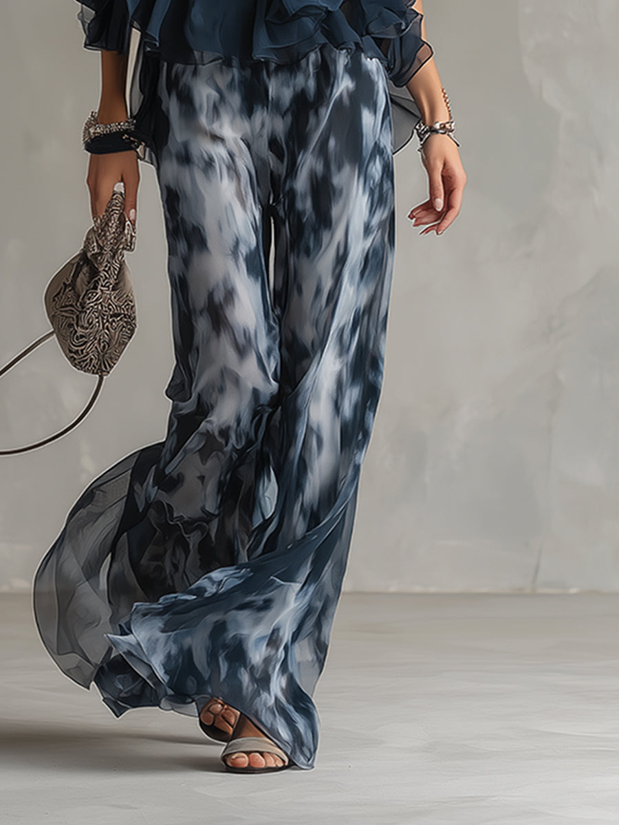Elisa |Conjunto elegante y ligero con top fluido y pantalones de pierna ancha.